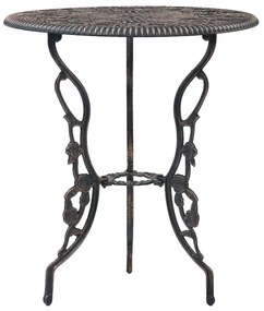 Set mobilier bistro, 3 piese, aluminiu turnat Bronz, 3