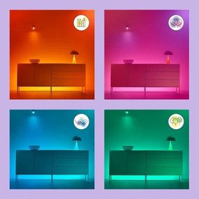 WiZ - Plafonieră LED RGB SUPERSLIM dimabilă 22W 230V Wi-Fi negru
