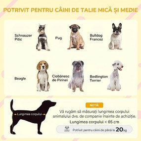 PawHut Cusca Exterior pentru Caini cu Balcon Scări și Picioare Înălțate Rezistentă la Intemperii | Aosom Romania