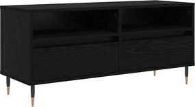 vidaXL Cabinet TV cu sertar Stejar Negru 100 x 34,5 x 44,5 cm