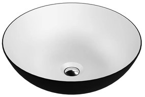Lavoar pe blat Rune Estrid rotund 40 cm alb-negru mat
