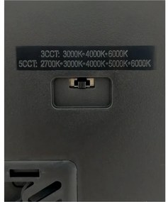 Plafonieră LED/24W/230V 3000/4000/6500K 30x30 cm negru