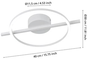 Plafonieră LED dimabilă Eglo 901114 AMANDOLO LED/17W/230V alb + telecomandă