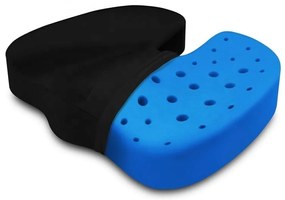 ORTO COCCIS AERO-GEL CATIFEA Pernă ortopedică pentru șezut, din spumă cu memorie de înaltă densitate și infuzie cu gel, Husă Catifea, fermitate NORMALĂ