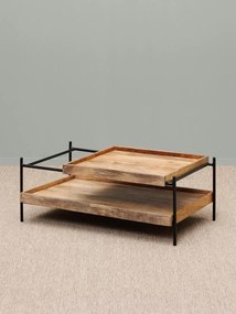 Masuta de cafea, cu blat glisant, din lemn de mango, Modular