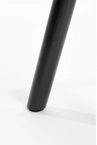 Scaun de bar negru din lemn masiv de stejar 64 cm Vander – White Label