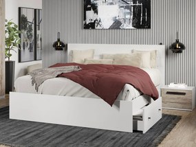 Set dormitor complet Alb/Lemn Riveri C01