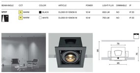 Spot LED incastrabil design tehnic Modern alb