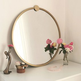 Oglindă Gold Metal Çerceve Yuvarlak Ayna A708