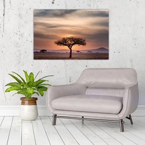Tablou apusului de soare în Tanzania (90x60 cm)