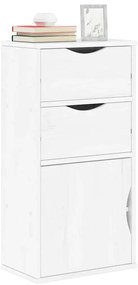 vidaXL Dulap lateral cu sertare ODDA alb 40x24x79 cm lemn masiv de pin