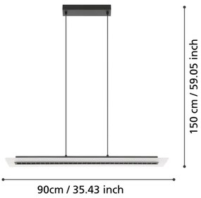 Lustră LED dimabilă pe cablu Eglo 39901 BUCITA LED/57,5W/230V 3000K + telecomandă