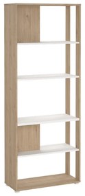 Bibliotecă albă/cu aspect de lemn de stejar 80x205 cm Sign – Tvilum