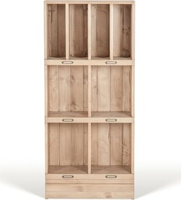 Bibliotecă lemn masiv Heritage, 60 × 33 × 132 cm