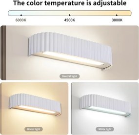 Brilagi - Aplica LED dimerizabilă FALCON MODERN LED/14W/230V 40 cm albă + telecomandă