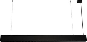 Lustră LED suspendată pe cablu, 55 W, 230 V, 3000/4000/6500 K, 120 cm, negru