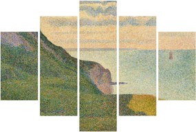 Tablou - Georges Seurat, Seascape at Port-en-Bessin, Normandy, reproducere (150x105 cm)