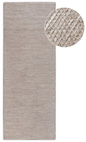 Covor tip traversă bej țesut manual din amestesc de lână 80x200 cm Pradesh Linen White – Elle Decoration