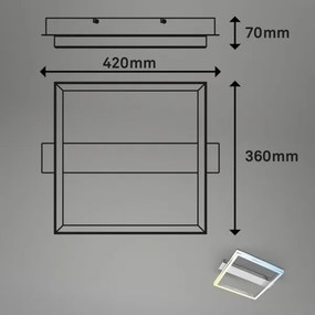 Briloner 3760-019-LED Plafonieră dimabilă FRAME LED/23W/230V 2700-6500K 42x36 cm+telecomandă