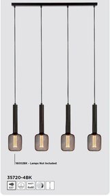Lustra cu 4 pendule design minimalist Dulwich