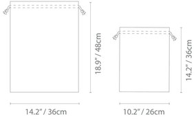 Saci de rufe 2 buc. din material textil – Bigso Box of Sweden