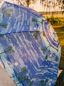 Umbrela de soare alb-albastru, SOLSTICE 180 cm