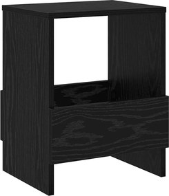 vidaXL Raft pentru reviste Stejar Negru 35 x 30 x 45 cm