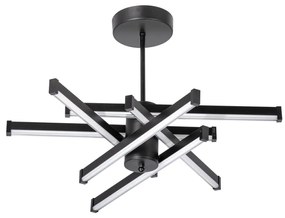 Lustră LED pe tijă 6xLED/10W/230V 3000-6500K d. 66 cm negru