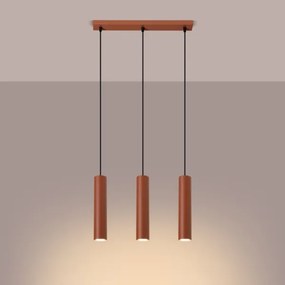 Lustră pe cablu Sollux SL.1491 LAGOS 3xGU10/10W/230V roșu