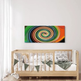 Tablou abstract - spirala colorata (120x50 cm)