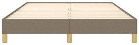 Cadru de pat, gri taupe, 140x190 cm, material textil Gri taupe, 25 cm, 140 x 190 cm