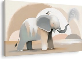 Tablou - Elefant în culori pastel (90x60 cm)