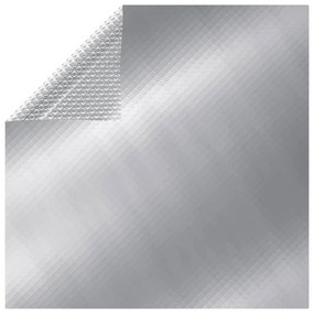 Folie solara plutitoare piscina dreptunghiular argintiu 6x4m PE