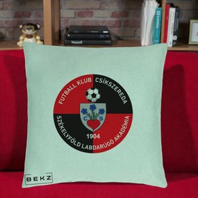 Perna Personalizata FK Csikszereda 1904 Fotbal, 40x40 cm, Verde Menta, Husa Detasabila, Perna Inclusa, BEKZ®
