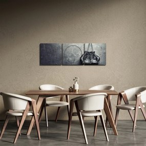 Tablou - Mănuși de box (cu ceas) (90x30 cm)