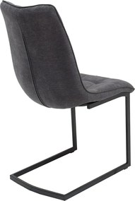 Set de 2 scaune elegante Miami, gri inchis vintage A-38501 VC