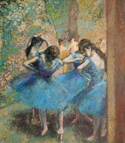 Reproducere Dancers in blue, 1890, Edgar Degas