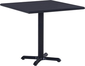 vidaXL Masă de grădină, negru, 80 x 80 x 75 cm