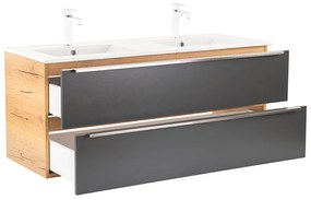 Dulap inferior Vario Trim 120 cu lavoar stejar-antracit