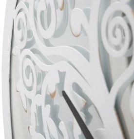 Ceas decorativ alb din metal, ∅ 55 cm, Tree Mauro Ferretti