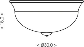 Brilagi - Plafonieră FRESCO 2xE27/40W/230V Ø 30 cm aurie