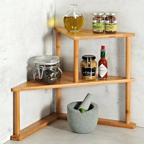 Kesper 58802 Raft de bucătărie din bambus, 52 x 39x 29,5 cm