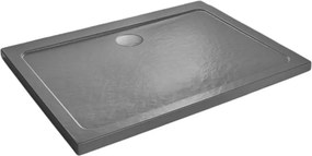 Cadita dus dreptunghiulara Radaway Doros D Stone 130x90 cm acril antracit