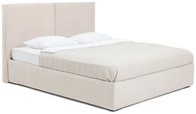 Pat dublu tapițat bej cu spațiu de depozitare cu saltea/ grătar 180x200 cm Thessa Bold - Bonami Selection