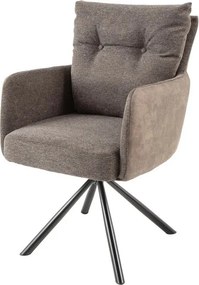 Set de 2 scaune pivotante BIG GEORGE maro taupe