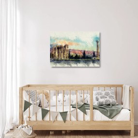 Tablou pe sticlă - Acropole, Atena, Grecia (70x50 cm)