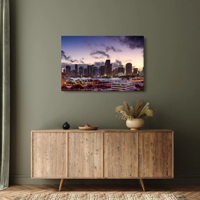 Tablou cu - metropolă cu zgârăie nori (90x60 cm)