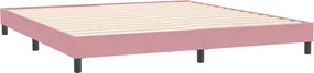 vidaXL Cadru de pat fără saltea roz 200x210 cm catifea