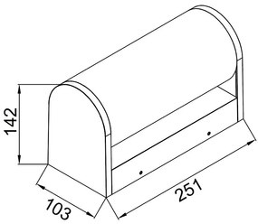 Aplica LED iluminat exterior IP65 GANT corten
