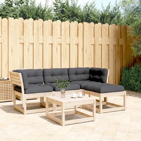 vidaXL Set mobilier de grădină cu perne, 4 piese, lemn masiv de pin